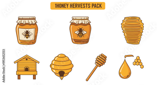 Honey bee hive and honey products.