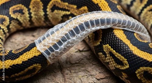Close Up Of Ball Python Shedding Its Skin
