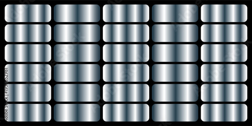 Set of steel texture background. Steel background texture. Steel metal background templates. Metal gradient collection. Vector illustration