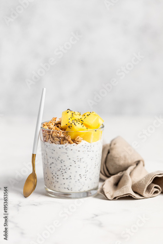 Wallpaper Mural Chia pudding with Mango in Glass Torontodigital.ca