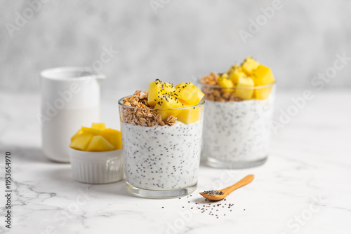 Wallpaper Mural Chia pudding with Mango in Glass Torontodigital.ca