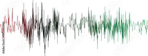 Red to Green Gradient Abstract Line Graph data chart