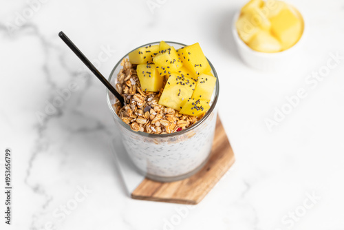 Wallpaper Mural Chia pudding with Mango in Glass Torontodigital.ca