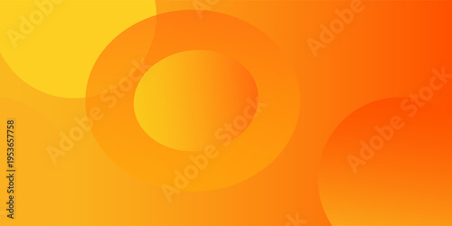 Abstract orange background with circles. Vector illustration
