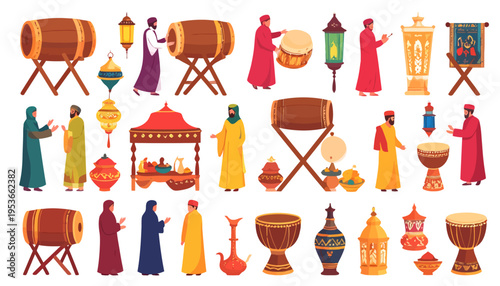 People playing musical instruments together.