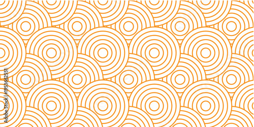 Seamless geometric spiral pattern and abstract circle wave lines overlapping pattern isolated. Design technology or modern concept. Ornament overlapping background. Colorful element line pattern.