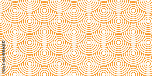 Seamless geometric spiral pattern and abstract circle wave lines overlapping pattern isolated. Design technology or modern concept. Ornament overlapping background. Colorful element line pattern.