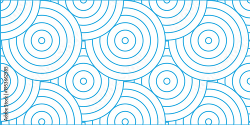 Seamless geometric spiral pattern and abstract circle wave lines overlapping pattern isolated. Design technology or modern concept. Ornament overlapping background. Colorful element line pattern.