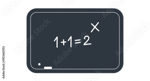 Blackboard with math equation written.