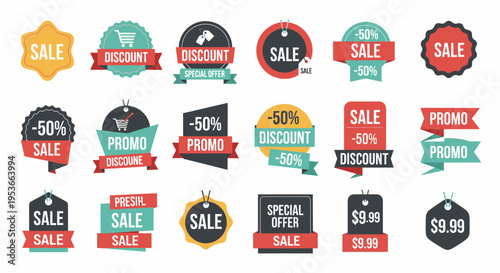 Collection of sale and discount labels 1.