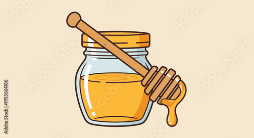 Honey in a glass jar 20.