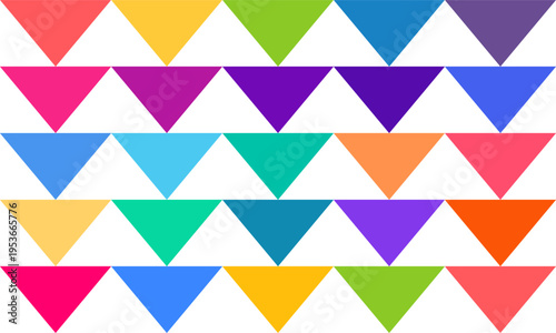Vibrant geometric colorful triangle grid