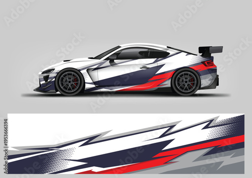 sport car livery vector. abstract background for vehicle wrap design