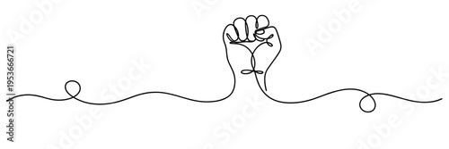 Hand holding sprout rising from continuous line drawing, none editable strokes