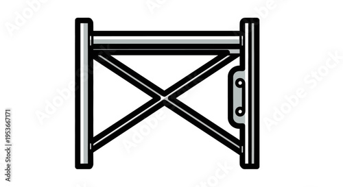 Metal folding table leg structure.