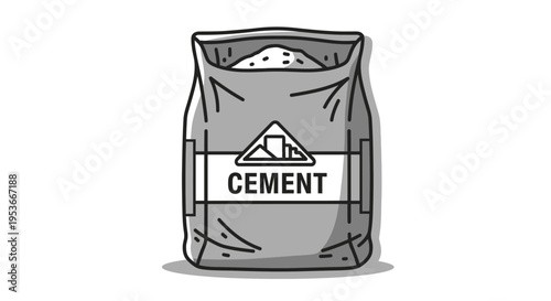 Cement bag packaging construction material.
