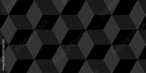 Illustration squares seamless geometric pattern with cubic shapes. Abstract geometric triangle background mosaic wallpaper.