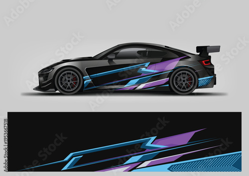 car wrap design vector. abstract background for automotive livery