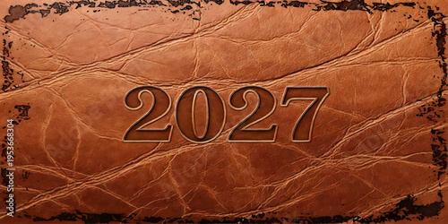2027 Vintage Leather Texture Background