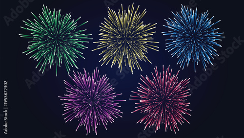 fireworks on the night sky