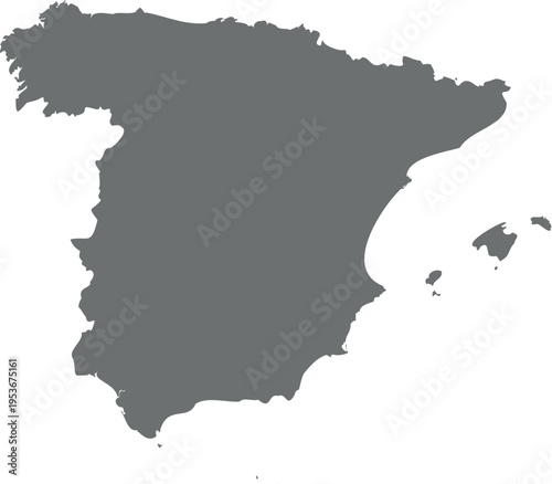 Grey map of spain