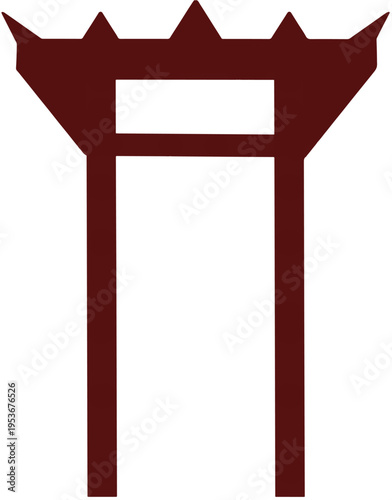Minimalist vector illustration of the Giant Swing Bangkok landmark
