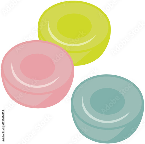 Thai jasmine scented sweets or Thai flower water cakes (Khanom Nam Dok Mai)