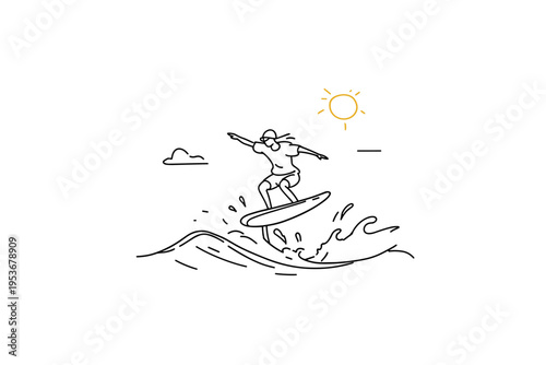 Joyful Woman Performing a High Jump on a Wingfoil Board