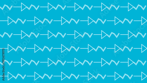 Seamless Pattern of Diode and Resistor Electronic Symbols