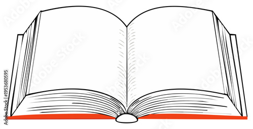 Open Book with Blank Pages for Writing or Drawing Knowledge and Ideas Education Concept
