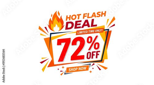 Hot Flash Deal 72% Off Banner