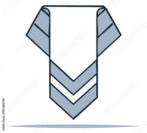 Abstract chevron rank insignia symbol for military or service uniform