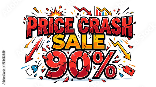 Price Crash Sale with 90% Discount Announcement