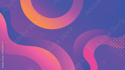 Abstract colorful background with flowing shapes and gradient hues