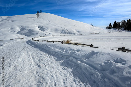 Piani di Artavaggio, inverno con neve, Lecco