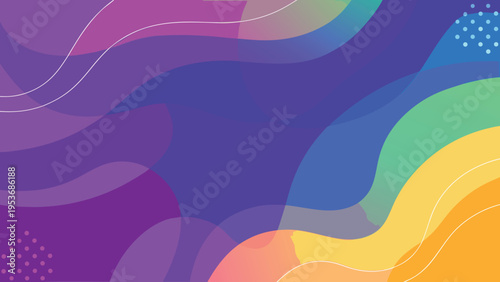 Abstract colorful background with flowing shapes and gradients