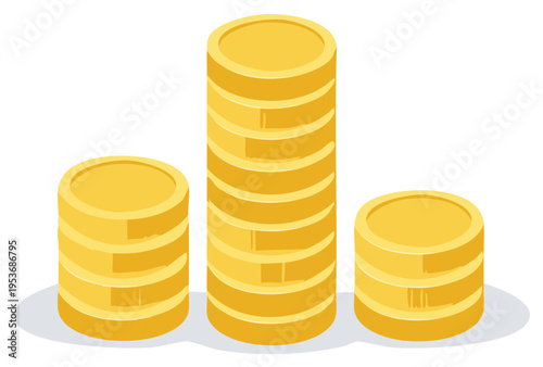 Stacks of Coins Representing Financial Growth and Wealth Accumulation