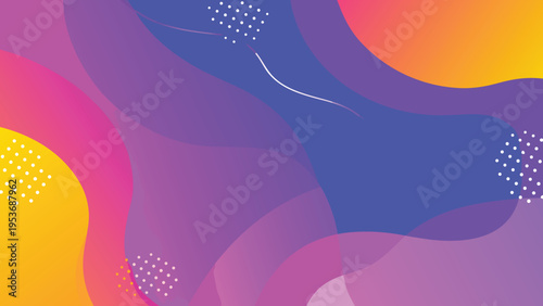 Abstract background featuring vibrant flowing shapes and color gradients