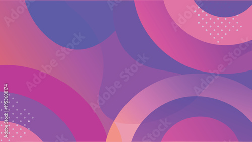 Abstract colorful background with overlapping curved shapes and gradients
