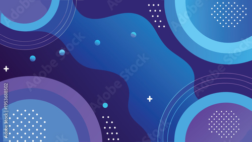 Abstract background featuring flowing shapes and vibrant blue gradients