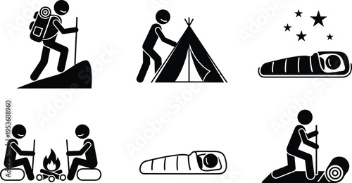 Vector collection of black minimalist nautical anchor icons featuring maritime rope details ship wheel steering symbols and vintage compass rose isolated on white background