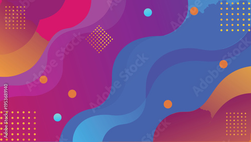 Abstract background with vibrant gradient shapes and colorful patterns