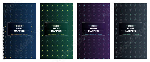 Drone Flight Mapping poster design, aerial route pattern pack, advanced technology cover, premium digital flyer, futuristic navigation brochure template