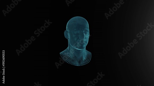 Wallpaper Mural Cubes forming human head, illustrating Artificial Intelligence Torontodigital.ca