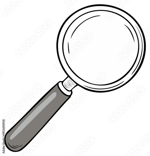 Magnifying Glass Illustration Search Discovery Zoom Tool Research Instrument Investigation