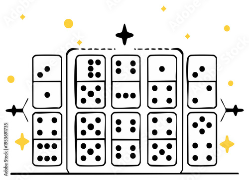 Collection of Various Dice Showing Different Numbers and Configurations