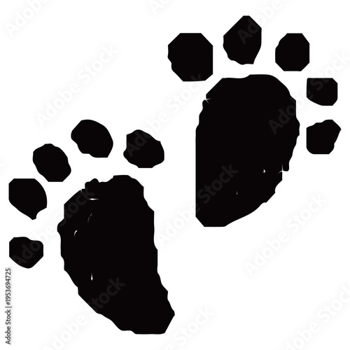 足跡のアイコン 幼稚園HPのためのベクターラインアイコン