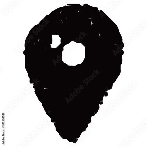 地図・ピンのアイコン 幼稚園HPのためのベクターラインアイコン