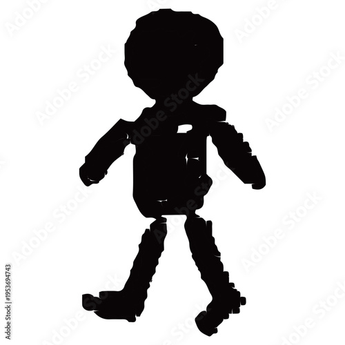 歩行者のアイコン 幼稚園HPのためのベクターラインアイコン