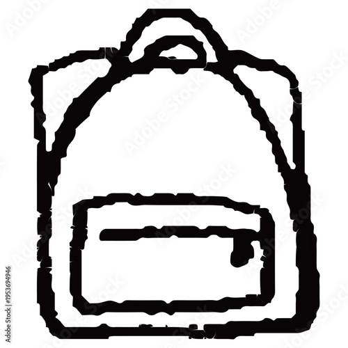 通園リュックのアイコン 幼稚園HPのためのベクターラインアイコン